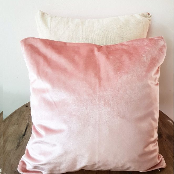 Velvet Linen Two Texture Scatter Pillow - Blush Pink